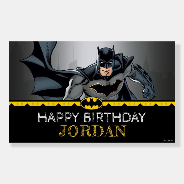 Batman | Chalkboard Happy Birthday Foam Board (Front)