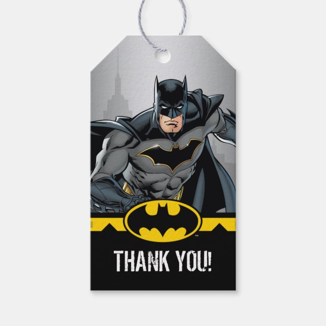 Batman | Chalkboard Happy Birthday Gift Tags (Front)