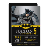 Batman | Chalkboard Happy Birthday Invitation