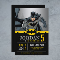 Batman | Chalkboard Happy Birthday Invitation