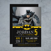 Batman | Chalkboard Happy Birthday Foil Invitation