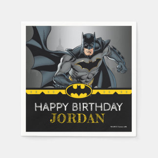 Batman | Chalkboard Happy Birthday Napkins