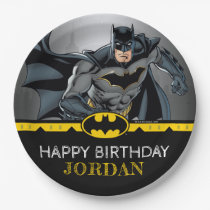 Batman | Chalkboard Happy Birthday Paper Plate