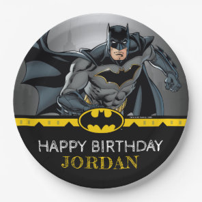 Batman | Chalkboard Happy Birthday Paper Plates