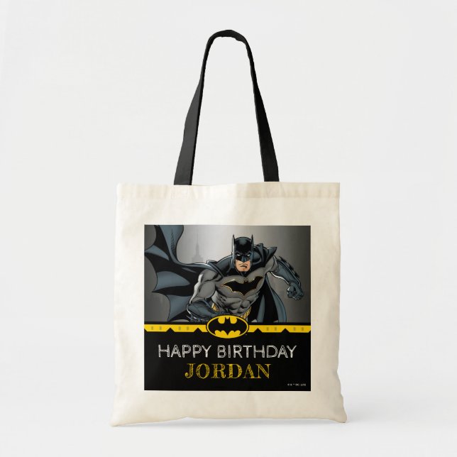 Batman | Chalkboard Happy Birthday Tote Bag (Front)