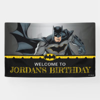 Batman | Chalkboard Happy Birthday Welcome