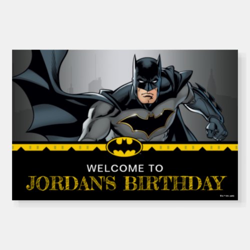 Batman  Chalkboard Happy Birthday Welcome Foam Board