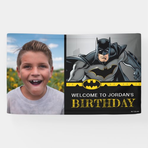 Batman  Chalkboard Happy Birthday Welcome Photo Banner
