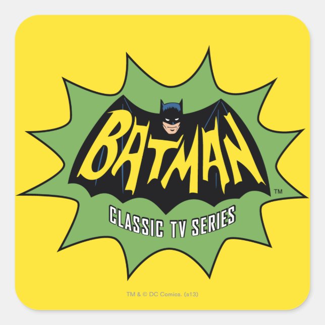 Batman Classic TV Series Logo Square Sticker (Front)