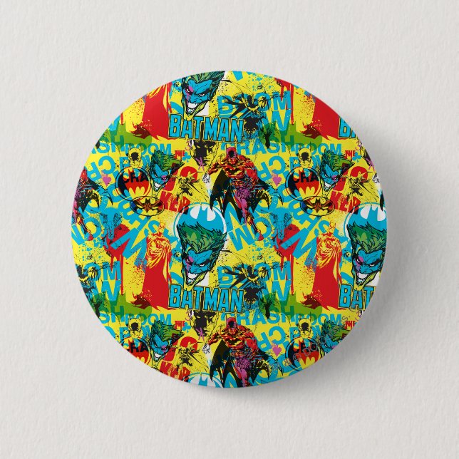 Batman Color Code Pattern 1 Button (Front)