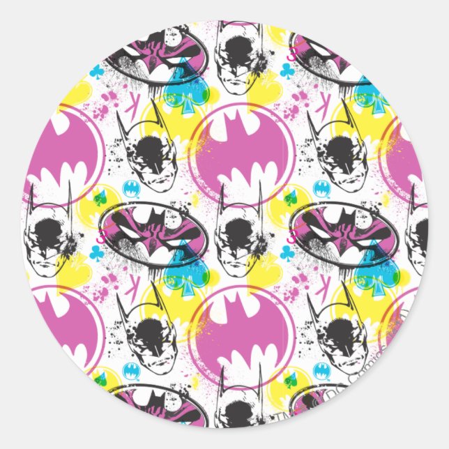 Batman Color Code Pattern 3 Classic Round Sticker (Front)