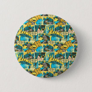 Batman Comic Capers Pattern 2 Pinback Button