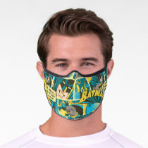 Batman Comic Capers Pattern 2 Premium Face Mask