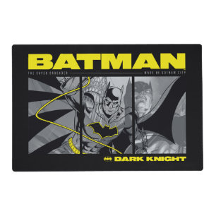 Batman Comic Tri-Panel Graphic Placemat