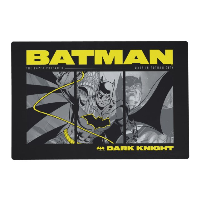 Batman Comic Tri-Panel Graphic Placemat (Front)