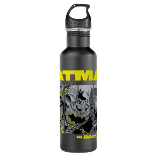 Batman Comic Tri-Panel Graphic Stainless Steel Water Bottle