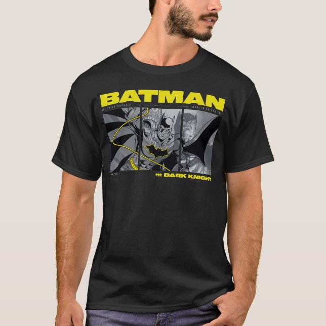 Batman Comic Tri-Panel Graphic T-Shirt (Front)