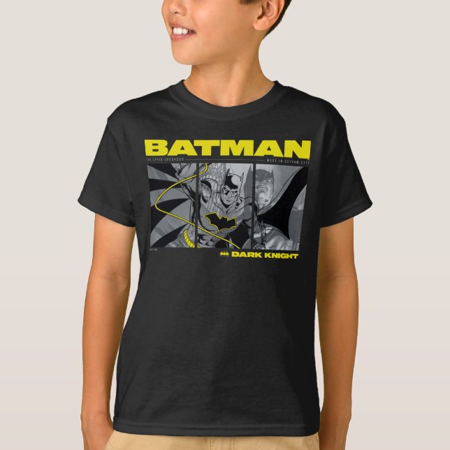 Batman Comic Tri-Panel Graphic T-Shirt (Front)