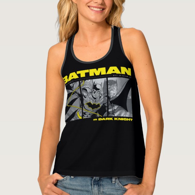 Batman Comic Tri-Panel Graphic Tank Top (Front)