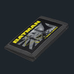 Batman Comic Tri-Panel Graphic Trifold Wallet<br><div class="desc">This graphic offers a multifaceted view of Batman, layering different aspects of his character across a sleek, modern design. The central theme is divided into panels that showcase various illustrations of Batman, from intense battle-ready poses to thoughtful, brooding profiles. The design uses a monochrome palette with shades of grey and...</div>