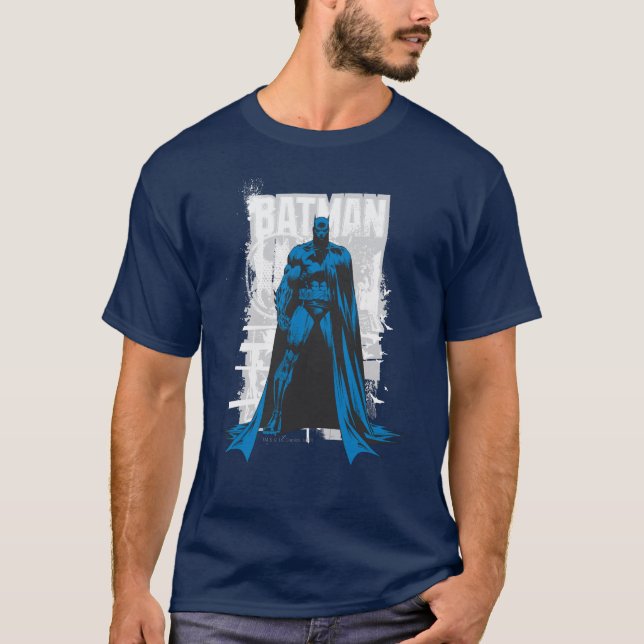 Batman Comic - Vintage Full View T-Shirt (Front)