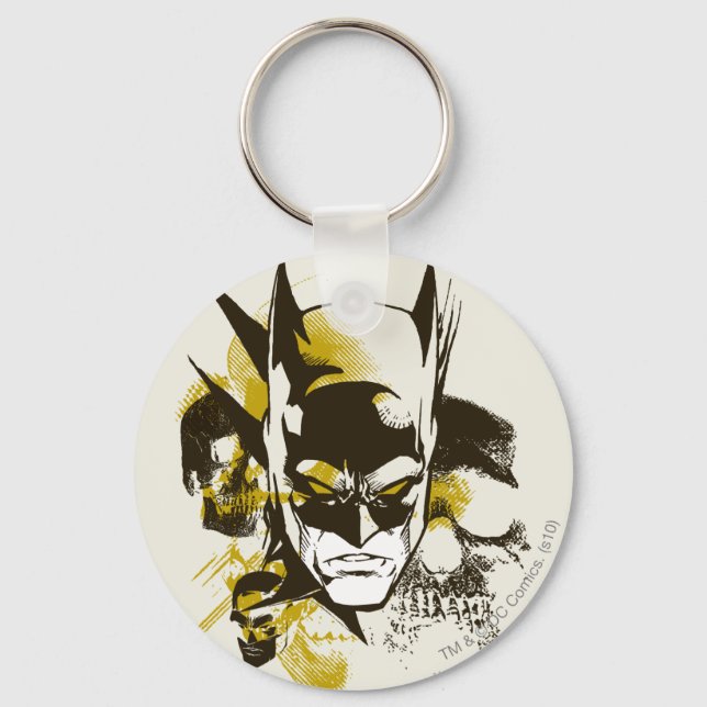 Batman Cowl and Skulls Keychain (Front)