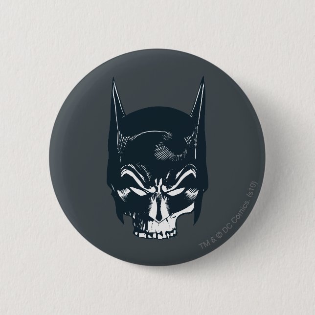 Batman Cowl/Skull Icon Pinback Button (Front)