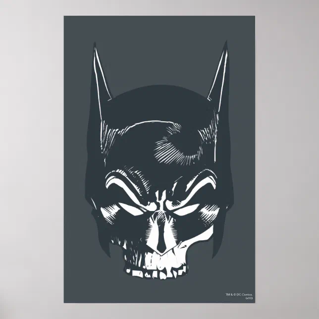 Batman Cowl/Skull Icon Poster | Zazzle