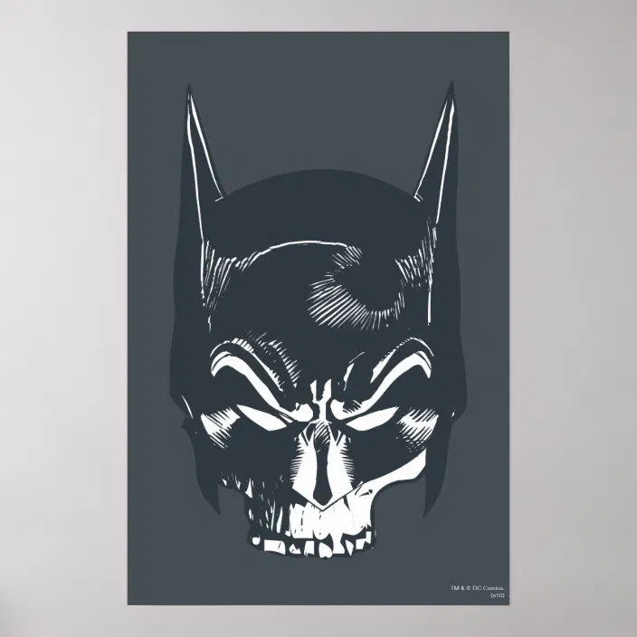 Batman Cowl Skull Icon Poster Zazzle Com