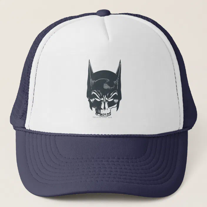 Batman Cowl Skull Icon Trucker Hat Zazzle Com