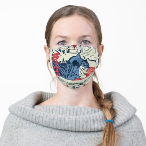 Batman Crime Fighting Comic Book Page Adult Cloth Face Mask
