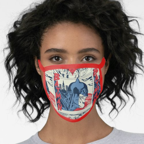 Batman Crime Fighting Comic Book Page Face Mask
