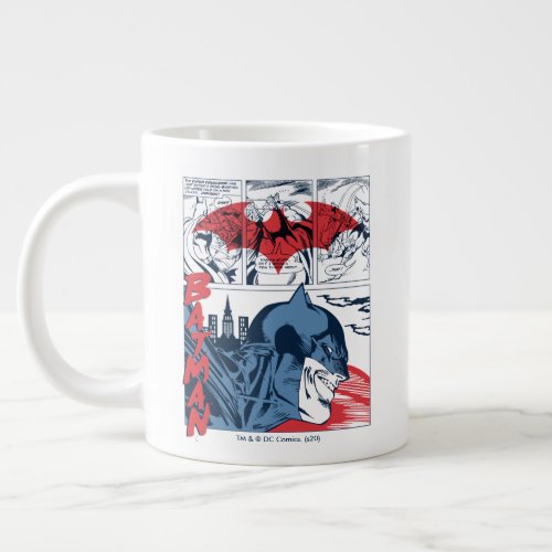 Batman Crime Fighting Comic Book Page Giant Coffee Mug