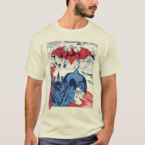 Batman Crime Fighting Comic Book Page T_Shirt