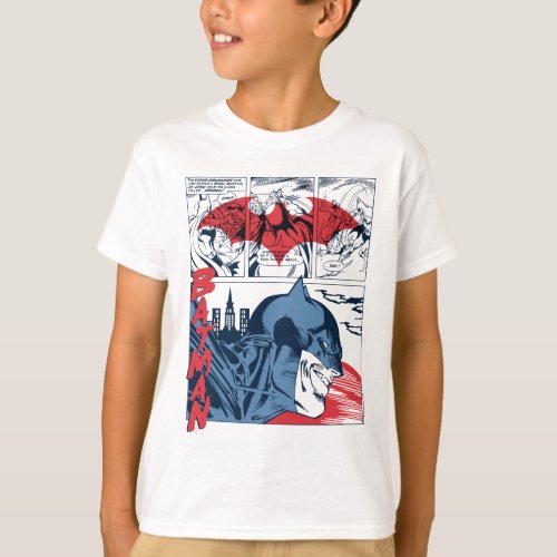 Batman Crime Fighting Comic Book Page T_Shirt
