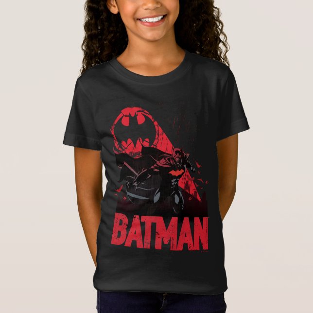 Batman Crimson Bat Signal T-Shirt (Front)