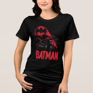 Batman Crimson Bat Signal Tri-Blend Shirt