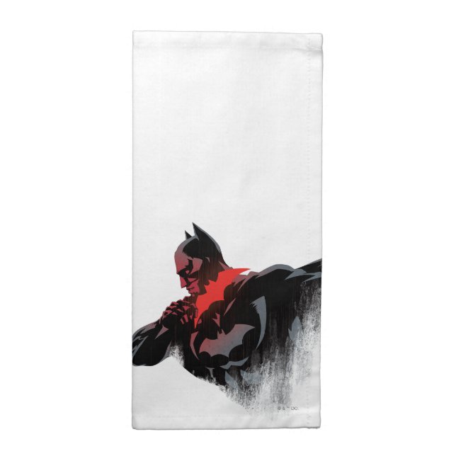 Batman Crimson Batarang Cloth Napkin (Half Fold)