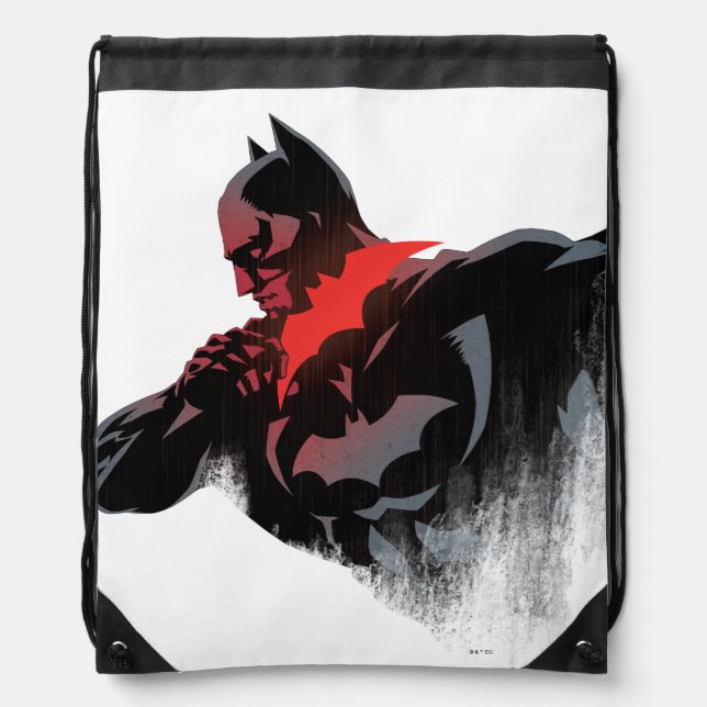 Batman Crimson Batarang Drawstring Bag (Front)