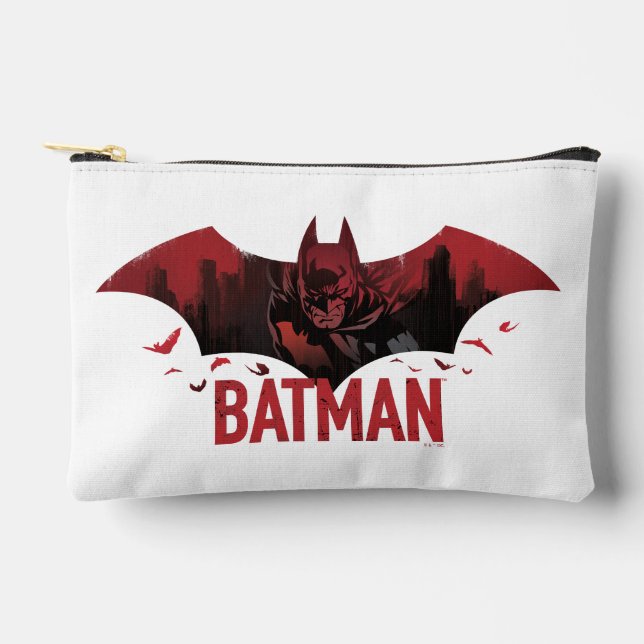 Batman Crimson Gotham Icon Accessory Pouch (Front)
