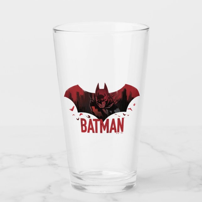 Batman Crimson Gotham Icon Glass (Front)