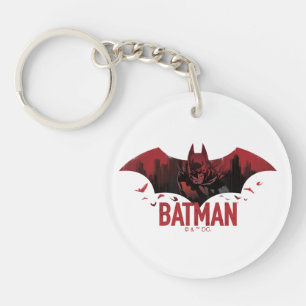 Batman Crimson Gotham Icon Keychain