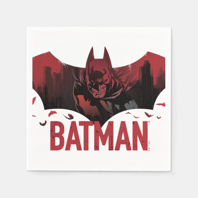 Batman Crimson Gotham Icon Napkins (Front)