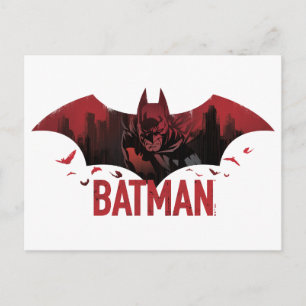 Batman Crimson Gotham Icon Postcard
