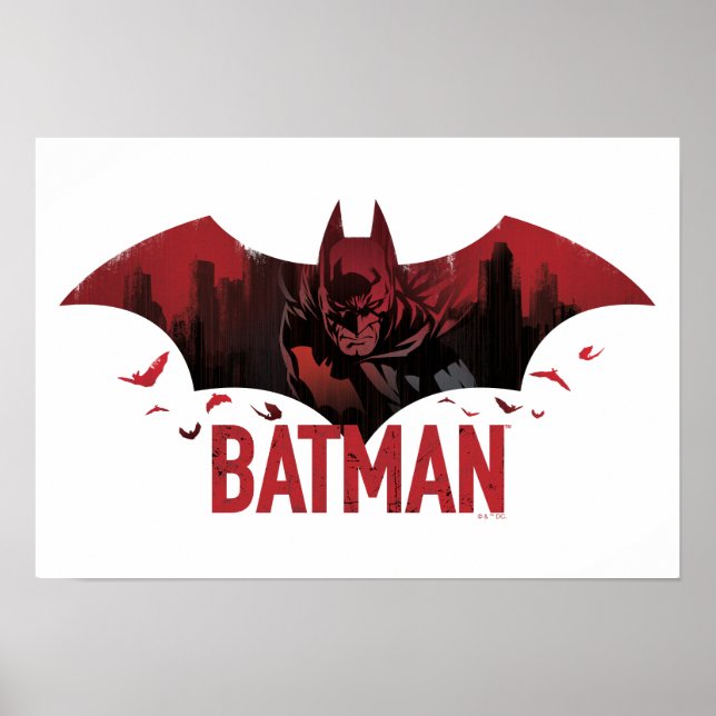 Batman Crimson Gotham Icon Poster (Front)