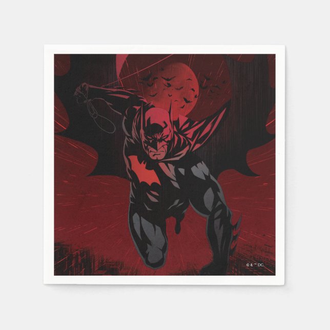 Batman Crimson Leap Napkins (Front)