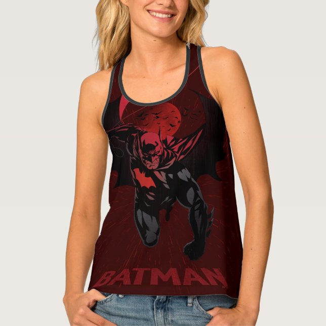 Batman Crimson Leap Tank Top (Front)