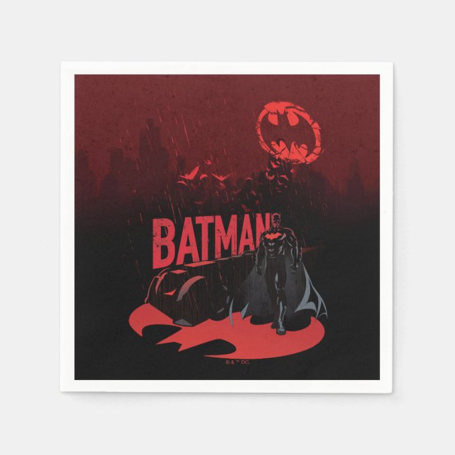 Batman Crimson Rain Napkins (Front)