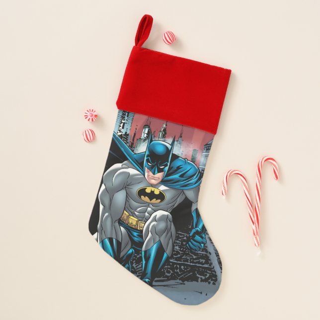 Batman Crouches 2 Christmas Stocking (Front)