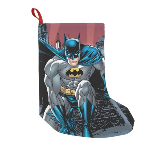 Batman Crouches 2 Small Christmas Stocking